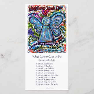 Colorful Cancer Angel Photo Card