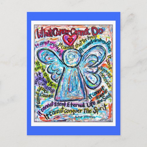 Colorful Cancer Angel Postcard