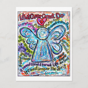 Colorful Cancer Angel Postcard