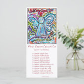 Colorful Cancer Angel Rack Card (Standing Front)