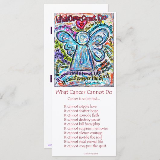 Colorful Cancer Angel Rack Card (Front/Back)