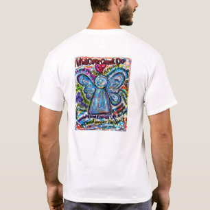 Colorful Cancer Angel T-shirt (Angel Back & Poem)