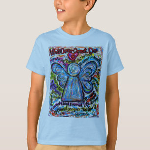 Colorful Cancer Angel T-shirt (Double Images)