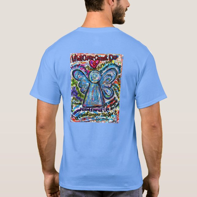 Colorful Cancer Angel T-shirt (Painting on Back) (Back)