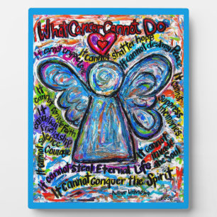 Colorful Cancer Cannot Do Angel Painting Plaque