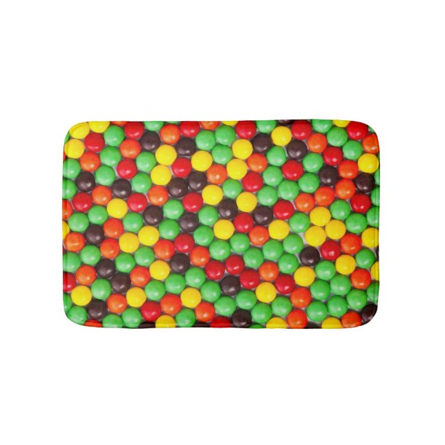 Colorful candies bathroom mat (Front)