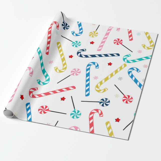 Colorful candies Christmas  Wrapping Paper (Unrolled)