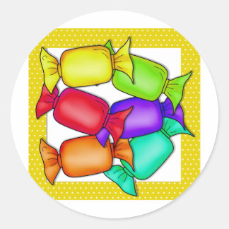 Colorful Candies Classic Round Sticker