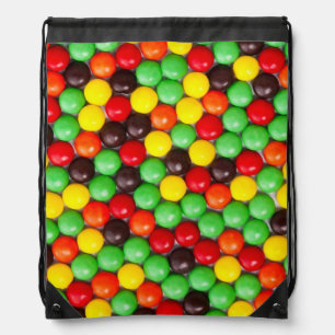 Colorful candies drawstring bag