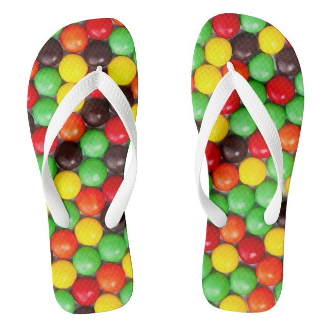 Colorful candies flip flops (Footbed)