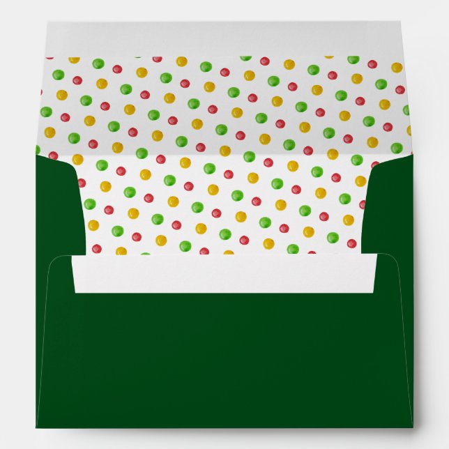 Colorful Candies Green Envelope (Back (Bottom))