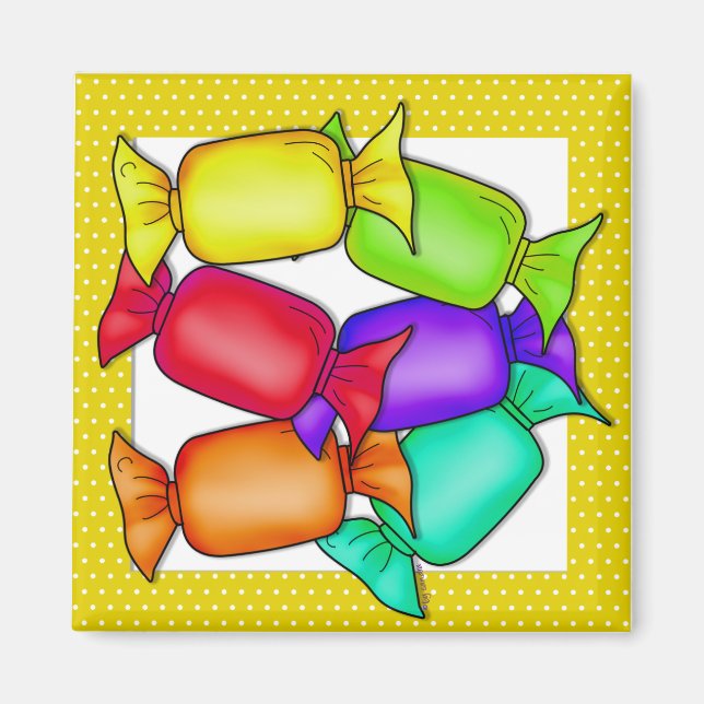 Colorful Candies Magnet (Front)
