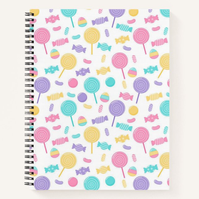 Colorful candies notebook (Front)