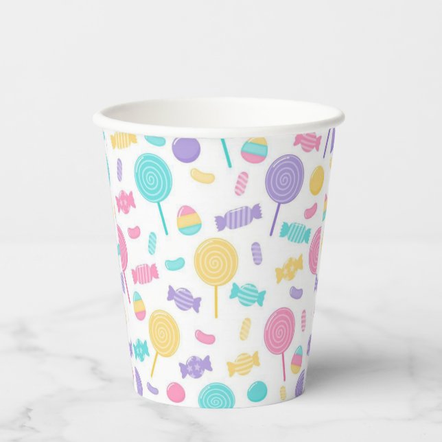 Colorful candies paper cups (Front)