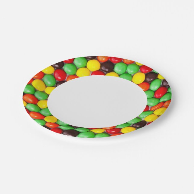 Colorful candies paper plates (Angled)