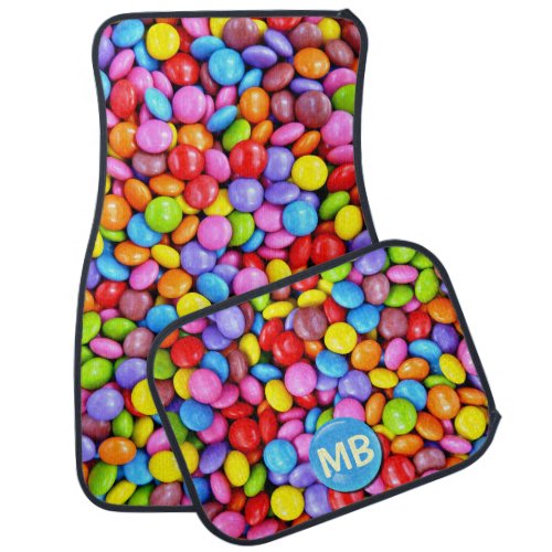 Colorful Candies Personalize Photo Car Floor Mat