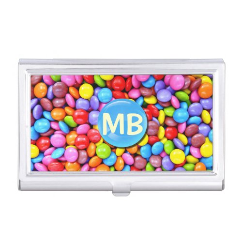 Colorful Candies Personalize Photo Case For Business Cards