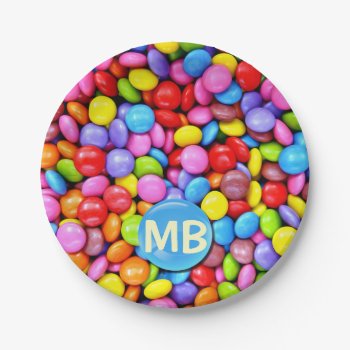Colorful Candies Personalize Photo Paper Plates by ironydesignphotos at Zazzle