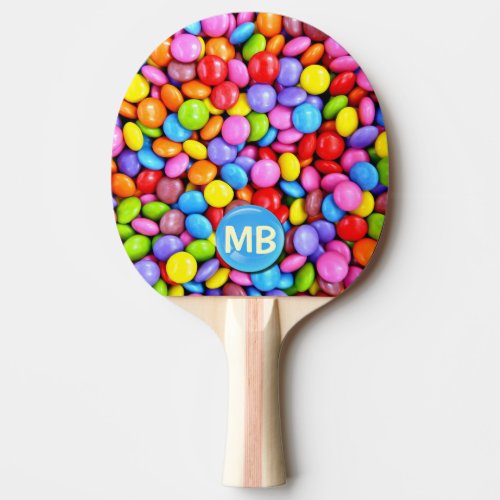 Colorful Candies Personalize Photo Ping Pong Paddle