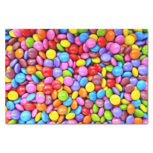 Colorful Candies Personalize Photo Tissue Paper
