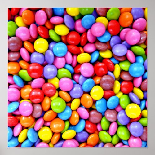 Colorful Candies Photograph Poster