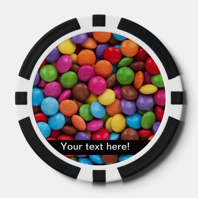 Colorful candies poker chips (Front)