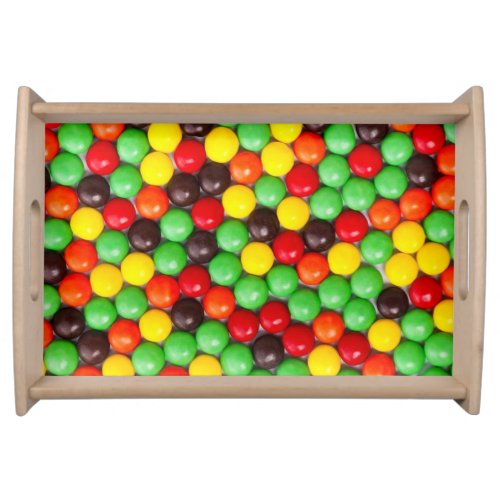 Colorful candies serving tray