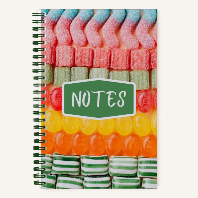 Colorful Candies Spiral Notebook (Front)