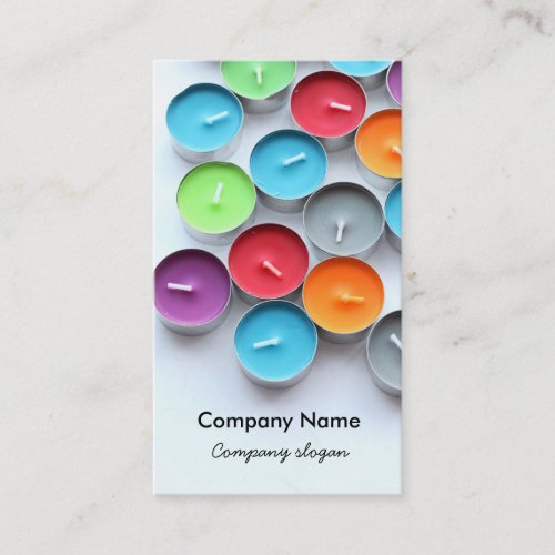 Colorful candles business card