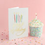 Colorful Candles Happy Birthday Foil Greeting Card
