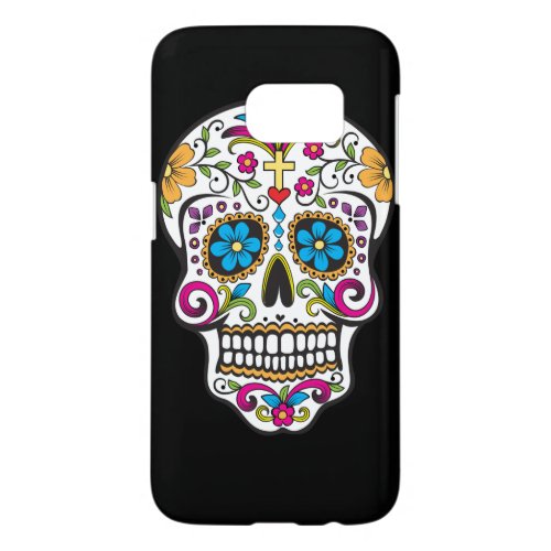 Colorful Candy and Sugar Skull Samsung Galaxy S7 Case