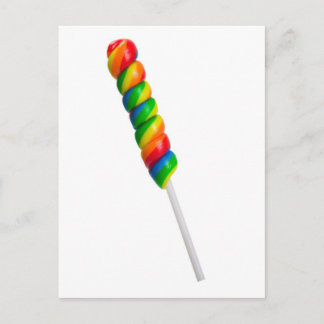 Colorful candy bar postcard