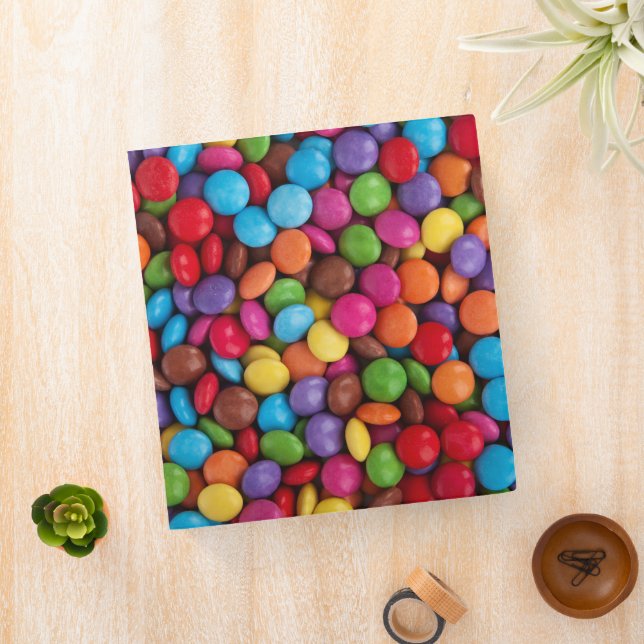 Colorful Candy, Candy Buttons, Sweets, Food 3 Ring Binder (In Situ)