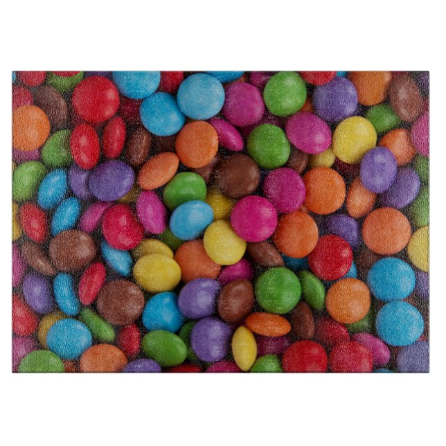 Colorful Candy, Candy Buttons, Sweets, Food Cutting Board (Front)