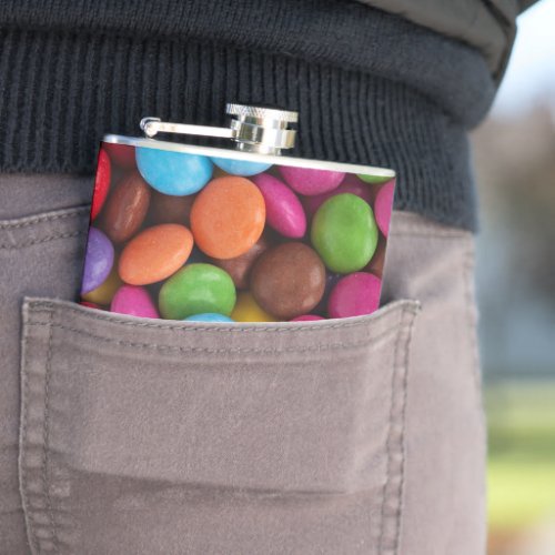 Colorful Candy Candy Buttons Sweets Food Flask