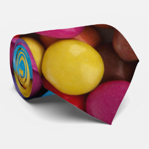 Colorful Candy, Candy Buttons, Sweets, Food Neck Tie