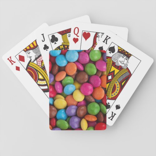 Colorful Candy Candy Buttons Sweets Food Playing Cards