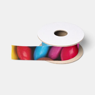 Colorful Candy, Candy Buttons, Sweets, Food Satin Ribbon