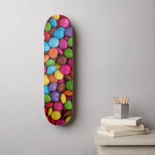 Colorful Candy, Candy Buttons, Sweets, Food Skateboard