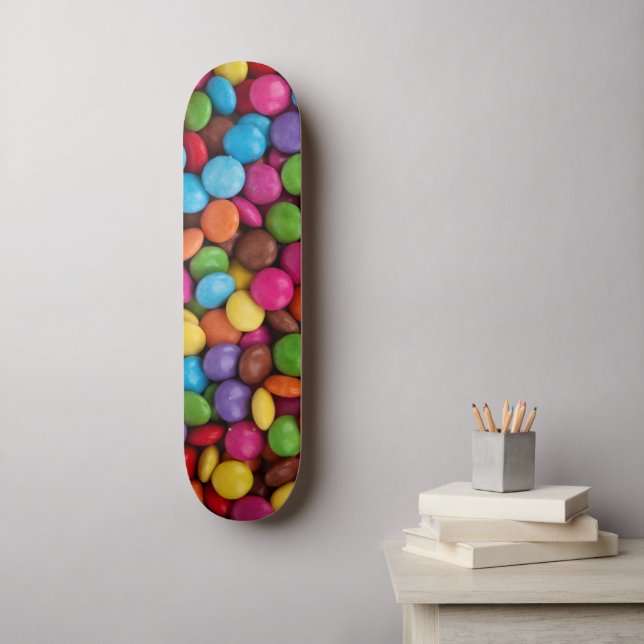 Colorful Candy, Candy Buttons, Sweets, Food Skateboard (Wall Art)