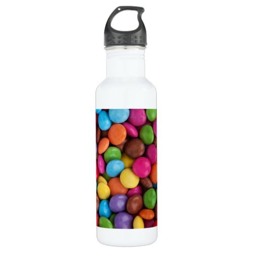 Colorful Candy Candy Buttons Sweets Food Stainless Steel Water Bottle