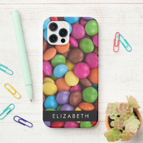 Colorful Candy Candy Buttons Sweets Your Name iPhone 12 Pro Case