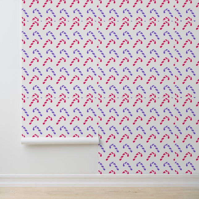 Colorful Candy Cane Pattern Wallpaper (Application)