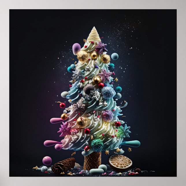 Colorful Candy Christmas Tree Poster (Front)