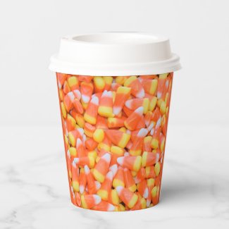 Colorful Candy Corn - Halloween  Paper Cups