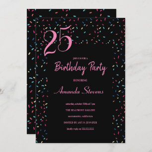 Colorful Candy Drips Pattern Birthday Invitation