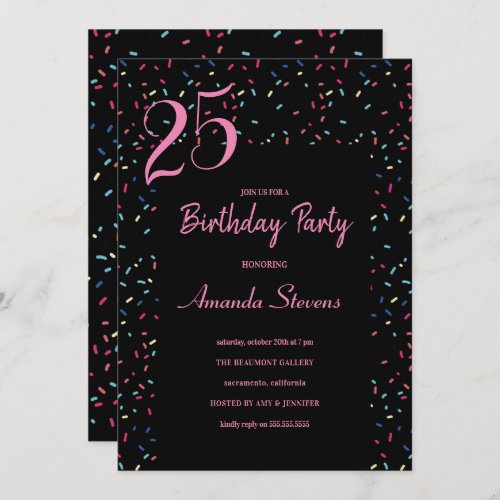 Colorful Candy Drips Pattern Birthday Invitation