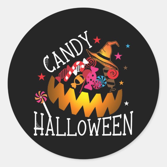 Colorful Candy Halloween Sticker (Front)