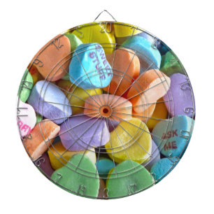 Colorful Candy Hearts Dartboard