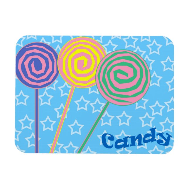 Colorful candy illustration magnet (Horizontal)